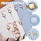 8 paires 4 styles de boucles d'oreilles pendantes en verre à dôme vierge(EJEW-AB00008)-5