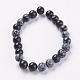 Chapelets de perles de flocon de neige en obsidienne naturelle(G-G515-8mm-01)-2