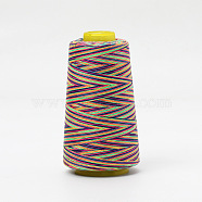 40S/2 Machine Embroidery Thread, Space Dyeing Gradient Color Polyester Sewing Thread, for Universal Machine Needles Size 11/14, Colorful, 110x58mm, 3000yards/roll(PW22121285621)