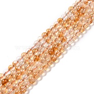 Natural Citrine Bead Strands, Round, 4~4.5mm, Hole: 1mm, about 93pcs/strand, 14.96''(38cm)(G-P466-01E)