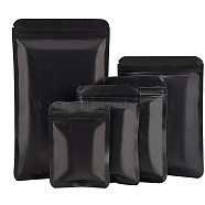 BENECREAT 150Pcs 5 Style PET Matte Zip Lock Bags, Resealable Bags, Top Seal Thin Bags, Rectangle, Black, 10~19.5x7~11.9cm, 30pcs/style(OPP-BC0001-11)