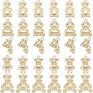 30Pcs 5 Style Rack Plating Alloy Pendants, Cadmium Free & Lead Free, Bear, Light Gold, 14~24.5x9~18x3~5mm, Hole: 1.4~1.6mm, 6pcs/style(FIND-CA0004-40)