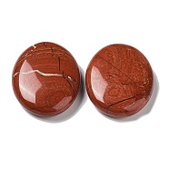 Oval Natural Red Jasper Thumb Worry Stone for Anxiety Therapy, 45.5x35.5x8.5mm(G-P486-03E)