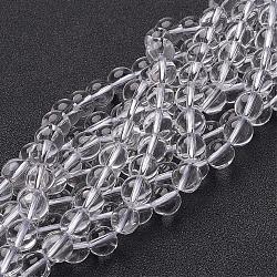 Synthetic Quartz Crystal Beads Strands, Round, Clear, 8mm, Hole: 1mm, about 50pcs/strand, 15.5 inch(GSR8mmA039-1)