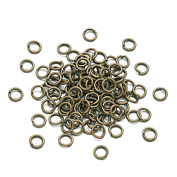 Open Jump Rings Brass Jump Rings, Antique Bronze, 6x1mm, about 4mm inner diameter, about 475pcs/50g(KK-KS0001-06)