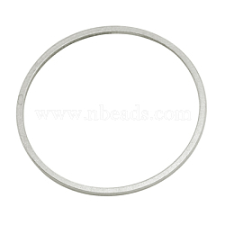 Brass Loop, Nickel Free, Ring, Silver Color, 10x0.9mm, Hole: 8mm(X-EC1126-NFS)
