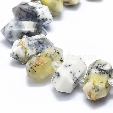 Blanc naturel opale africain perles brins(G-F715-037)-3