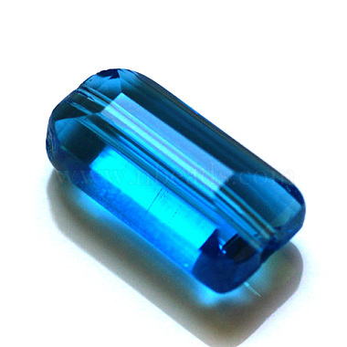 Dodger Blue Rectangle Glass Beads