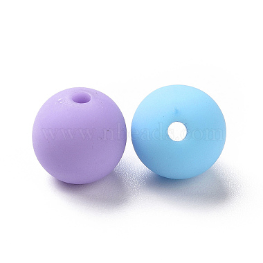 Rubberized Style Acrylic Beads(SACR-P018-06A-M)-3