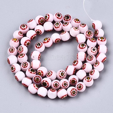 Round Millefiori Glass Beads Strands(LK-P001-39)-2
