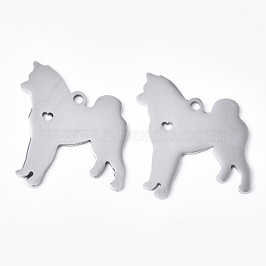 Stainless Steel Color Dog 304 Stainless Steel Pendants