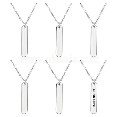 6pcs 304 collier pendentif en acier inoxydable(NJEW-CA0001-20P)-1