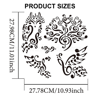 US 1Pc PET Hollow Out Drawing Painting Stencils(DIY-MA0003-40A)-2