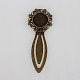 Antique Bronze Iron Bookmark Cabochon Settings(X-PALLOY-N0084-03AB-NF)-1