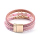 PU Leather Braided Multi-strand Bracelet(BJEW-I299-02C-KCG)-4