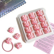 Opaque Printed Acrylic Beads, Rabbit, Rabbit, 19.6x18.4x11.9mm, Hole: 3.5mm(OACR-N137-22)