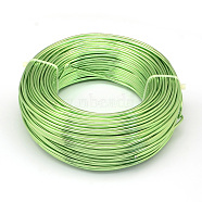 Round Aluminum Wire, Bendable Metal Craft Wire, Flexible Craft Wire, for Beading Jewelry Doll Craft Making, Lawn Green, 22 Gauge, 0.6mm, 280m/250g(918.6 Feet/250g)(AW-S001-0.6mm-08)