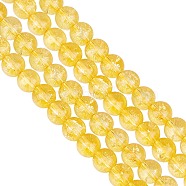 2 Strands Synthetic Citrine Beads Strands, Round, Dyed & Heated, 8mm, Hole: 1mm, about 50pcs/strand, 15.5 inch(39.37cm)(G-GO0001-26B)