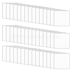 50Pcs Transparent Acrylic Action Figure Display Bases, Square, Clear, Display Base: 2.5x2.5x0.2cm(TACR-FG0001-20)