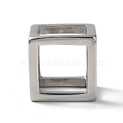 304 Stainless Steel Pendants, Cube Charms, Stainless Steel Color, 21x21x21mm, Inner Diameter: 15.5x15.5mm(STAS-L223-14P)