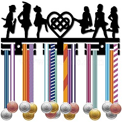 Acrylic Medal Holder, Medals Display Hanger Rack, with Standoff Pins, Medal Holder Frame, Dance, 130x290x10mm, Hole: 8mm(AJEW-WH0296-093)