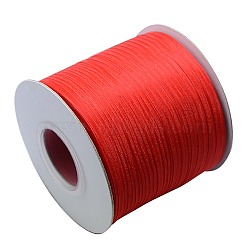 Polyester Organza Ribbon, Orange Red, 1/8 inch(3mm), 800yards/roll(731.52m/roll)(ORIB-L001-01-235)