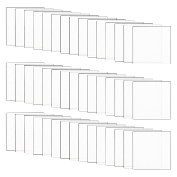 50Pcs Transparent Acrylic Action Figure Display Bases, Square, Clear, Display Base: 2.5x2.5x0.2cm