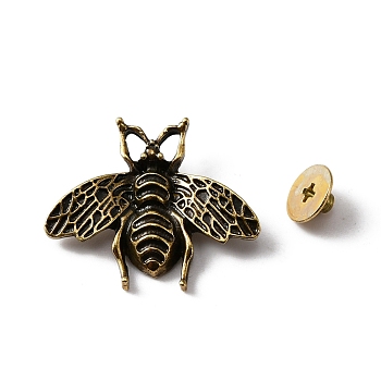 Alloy Bag Decorative Clasps, with Iron Screws, Bees, Antique Golden, 2.25x2.6x0.5cm, Hole: 2.3mm, Screw: 8x3.5mm, Pin: 2.8mm, 2pcs/set