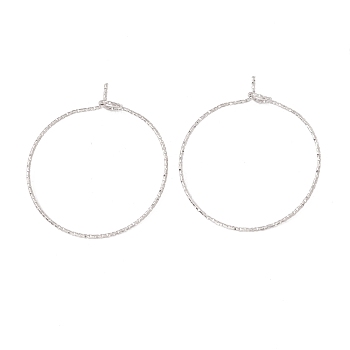 316 Surgical Stainless Steel Hoop Earrings Findings, Wine Glass Charms Rings, Stainless Steel Color, 25x21mm, Pin: 0.6mm