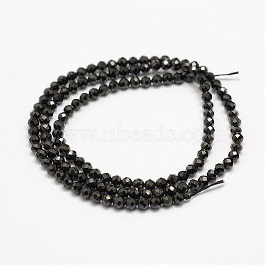 Chapelets de perles en spinelle noir naturel(G-G682-23-3mm)-2