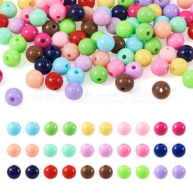 300Pcs 15 Colors Opaque Acrylic Beads(SACR-TA0001-13)-2