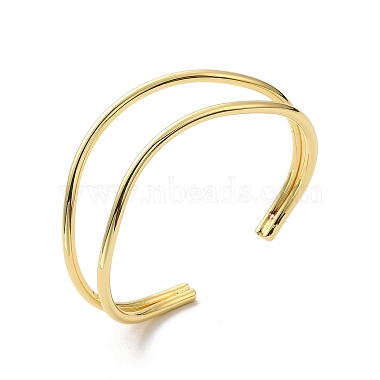 bracelets de manchette en laiton de placage de rack(BJEW-A137-10G)-3