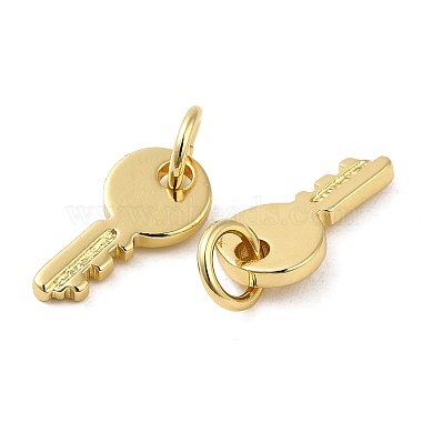 Rack Plating Brass Cubic Zirconia Charms(KK-Q795-07G)-2