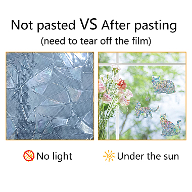 Autocollants adhésifs imperméables de film de vitrail de couleur de pvc de laser(DIY-WH0256-088)-8