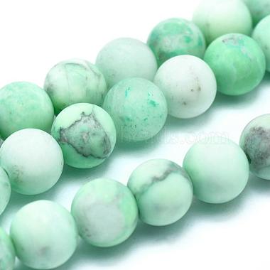 8mm Turquoise Round Howlite Beads