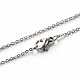 Klassische schlichte 304 Edelstahl Herren Damen Kabelkette Halsketten(STAS-M174-025P)-1