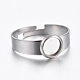 Componentes de anillos de dedo de 304 acero inoxidable ajustables(X-STAS-G187-01P-6mm)-1