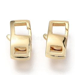 Brass Lobster Claw Clasps, Real 18K Gold Plated, 11x6x3mm, Hole: 3x1mm(KK-O132-10G)