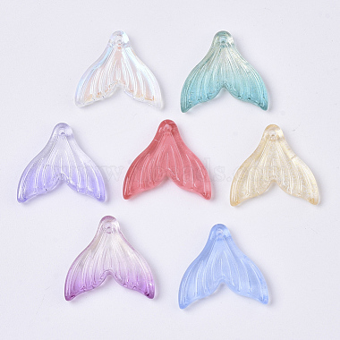 Transparent Spray Painted  Glass Pendants(GLAA-S190-009A)-2