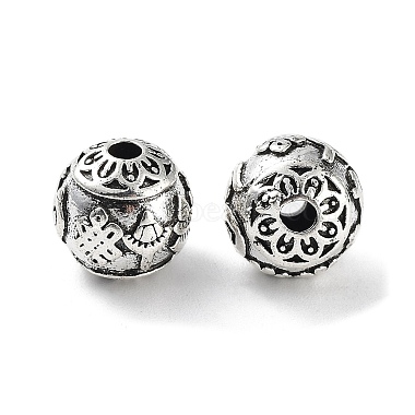 Antique Silver Rondelle Brass Beads