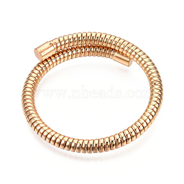 Железный браслет-манжета с круглыми змеиными цепями(BJEW-N013-009)-2