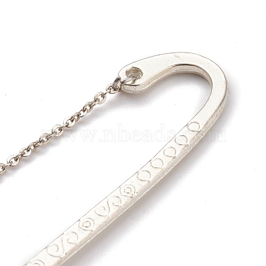 Metal Bookmark Gift with Polyester Tassel Big Pendant Decorations(AJEW-JK00167-01)-3