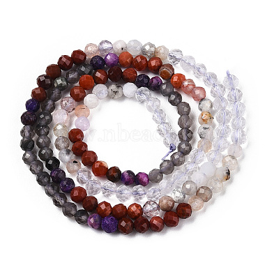 Natural & Synthetic Mixed Gemstone Beads Strands(G-D080-A01-02-34)-2