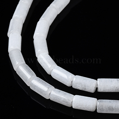 Chapelets de perles de jade blanche naturelle(G-S366-088)-3