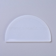 DIY Semicircle Ruler Silicone Molds, Resin Casting Molds, For UV Resin, Epoxy Resin Jewelry Making, White, 104x61x4mm(DIY-G010-69)