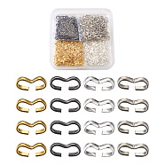 Iron Quick Link Connectors, Chain Findings, Number 3 Shaped Clasps, Nickel Free, Mixed Color, 7.5~8x4x1~2mm, 600pcs/box(IFIN-TA0001-44-NF)