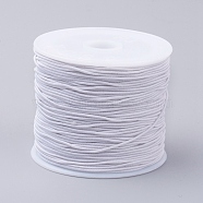 Elastic Cords, White, 0.8mm, about 26.24~28.43 yards(24~26m)/roll(X-EC-G008-0.8mm-05)