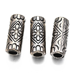 CCB Plastic European Beads, Large Hole Beads, Column, Antique Silver, 26x10mm, Hole: 5.5mm, about 348pcs/500g(CCB-T011-19AS)