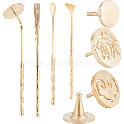 CRASPIRE Brass Incense Press Mold, Incense Making Tool, Chinese Traditional Style, Home Teahouse Zen Buddhist Supplies, Golden, 40.5x7mm and 59x6.5mm, 4 sets(AJEW-CP0005-52)