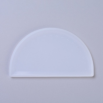 DIY Semicircle Ruler Silicone Molds, Resin Casting Molds, For UV Resin, Epoxy Resin Jewelry Making, White, 104x61x4mm